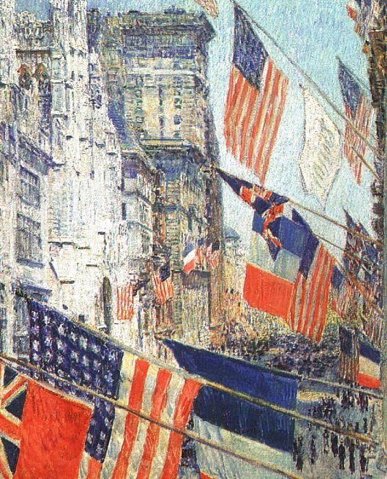 Childe Hassam Allies Day in May 1917 Norge oil painting art